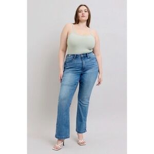 JUDY BLUE High Waist Tummy Control Slim Bootcut Jeans Plus Size 22W Stretch NEW